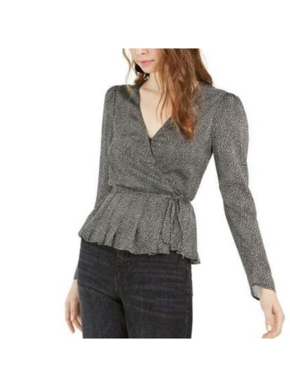 Leyden Pleated Wrap Blouse